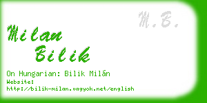 milan bilik business card